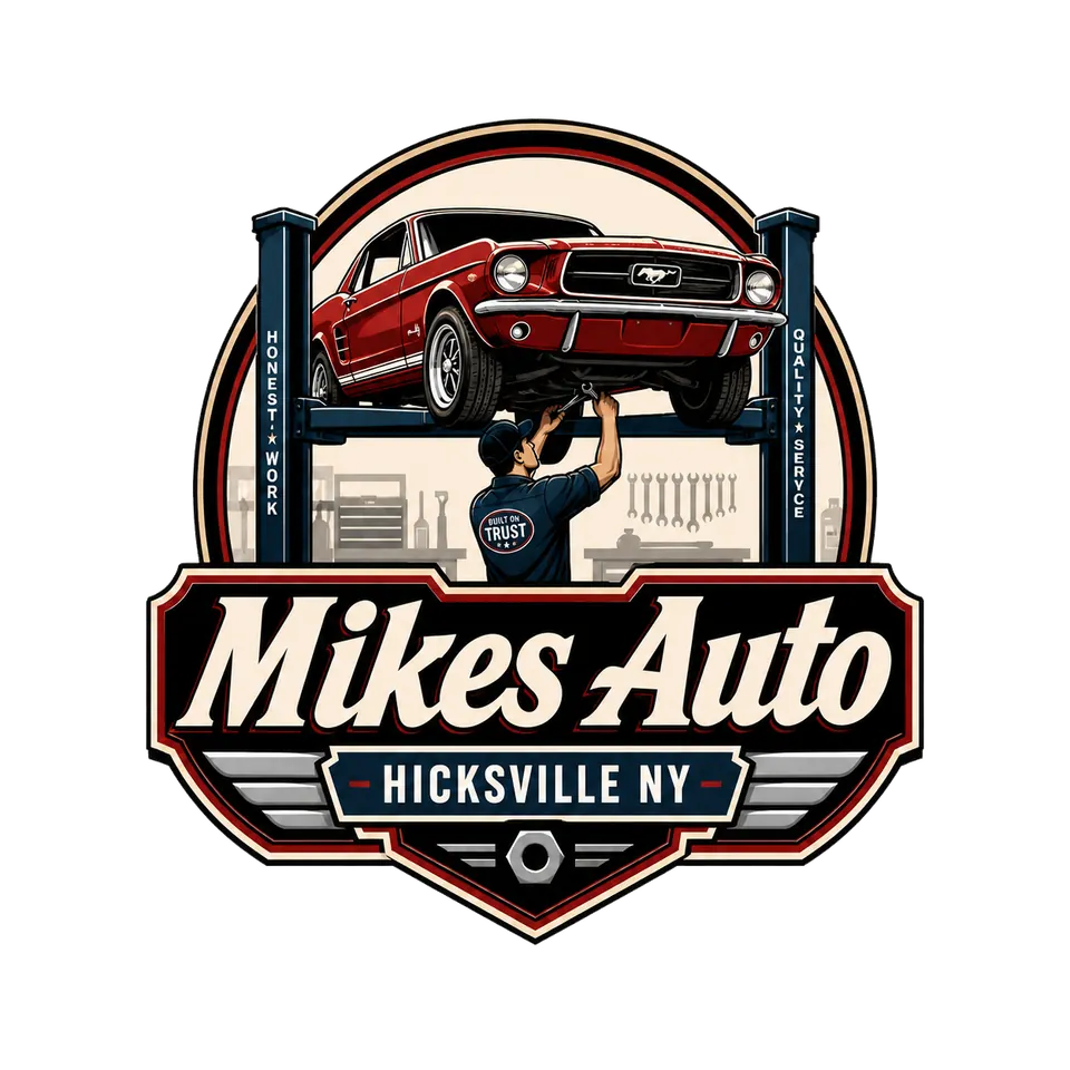 Mike's Auto classic car lift logo